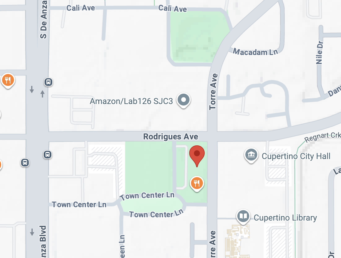 Map to Dr. Arnel Lee & Dr. Gary Lum's dental office in Cupertino, California